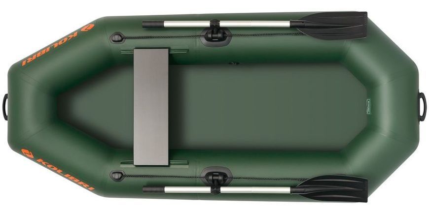 Inflatable boat Kolibri K-230, rowing without decking, green