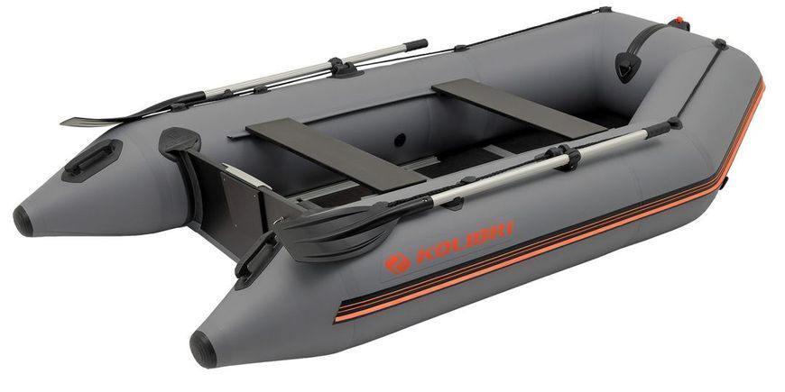 Schlauchboot Kolibri KM-300D Profi (Kolibri KM-300D) Motorkiel Aluminium Payol, dunkelgrau