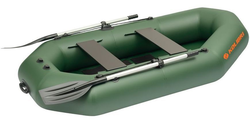Schlauchboot Kolibri K-250T, Rudern ohne Deck, gr&uuml;n