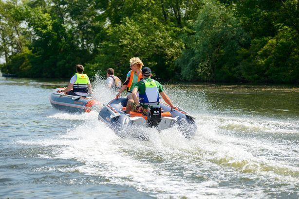 Schlauchboot Kolibri KM-360D Profi (Kolibri KM-360D) Motorkiel Aluminium Payol, dunkelgrau