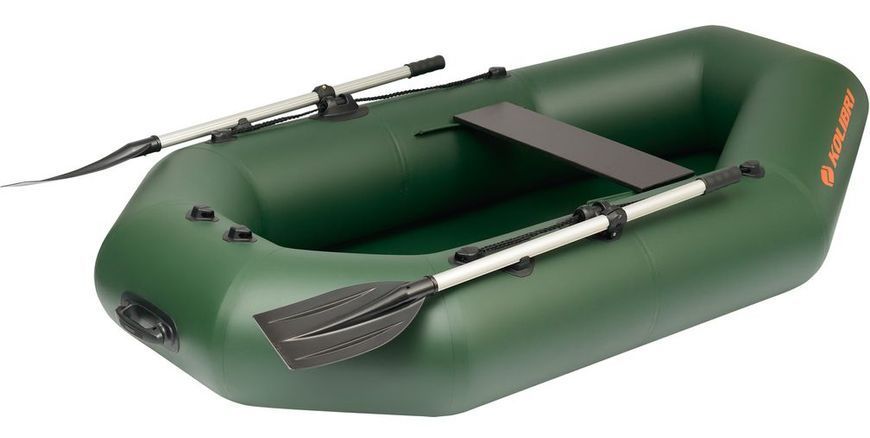 Schlauchboot Kolibri K-220T, Rudern ohne Deck, gr&uuml;n