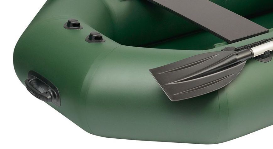 Inflatable boat Kolibri K-240T, rowing without decking, green