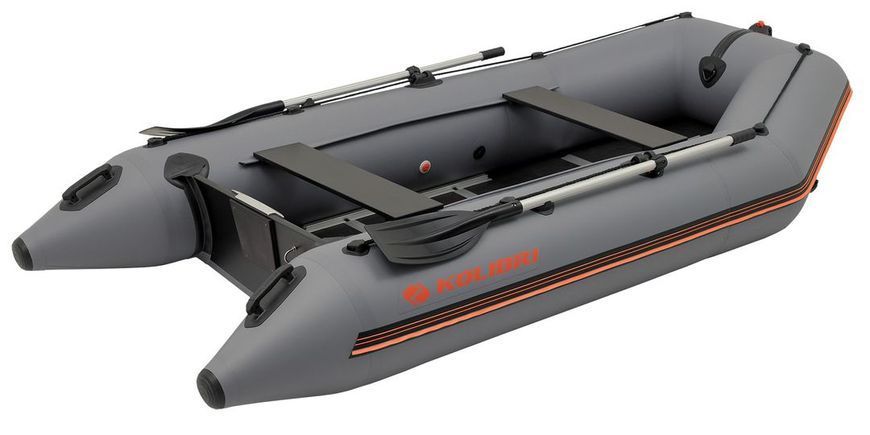 Inflatable boat Kolibri KM-330D Pro (Kolibri KM-330D) motor keel plywood, dark gray