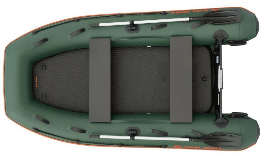 Inflatable boat Kolibri KM-300XL, motor Air-Deck, green