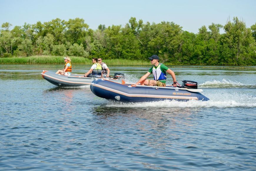 Inflatable boat Kolibri KM-330D Pro (Kolibri KM-330D) motor keel plywood, dark gray