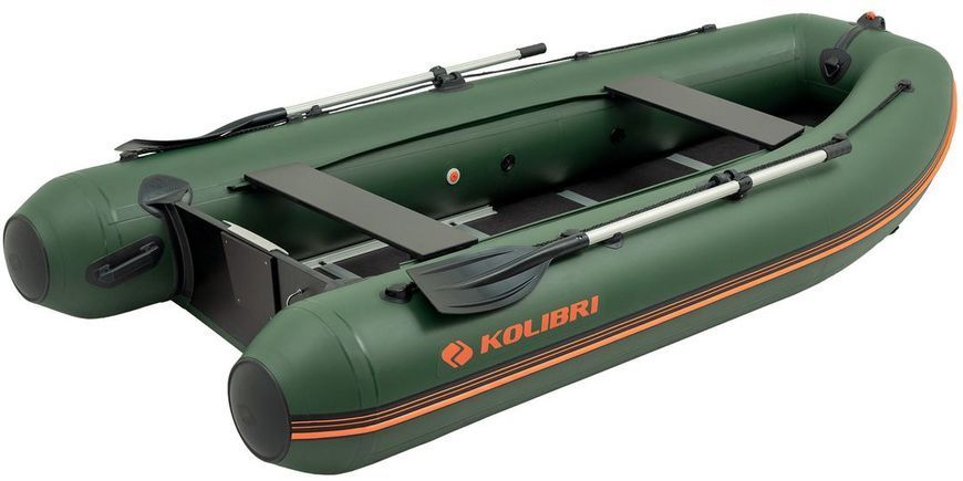Inflatable boat Kolibri KM-330DSL (Kolibri KM-330DSL) motor keel plywood, green