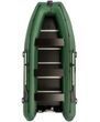 Надувний човен Колібрі КМ-400ДСЛ (Kolibri KM-400DSL) моторний кільовий фанерний пайол, зелений