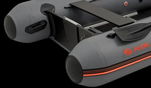 Надувний човен Колібрі КМ-360ДСЛ (Kolibri KM-360DSL) моторний кільовий фанерний пайол, темно-сіра 121587 фото