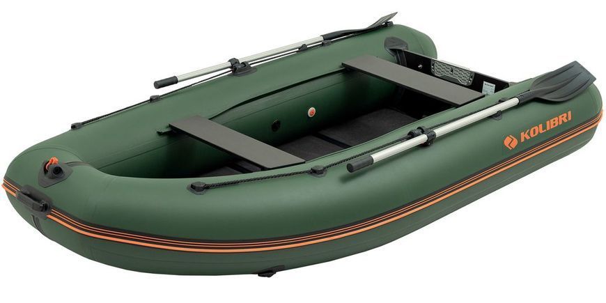 Inflatable boat Kolibri KM-300DL (Kolibri KM-300DL) motor keel book, green