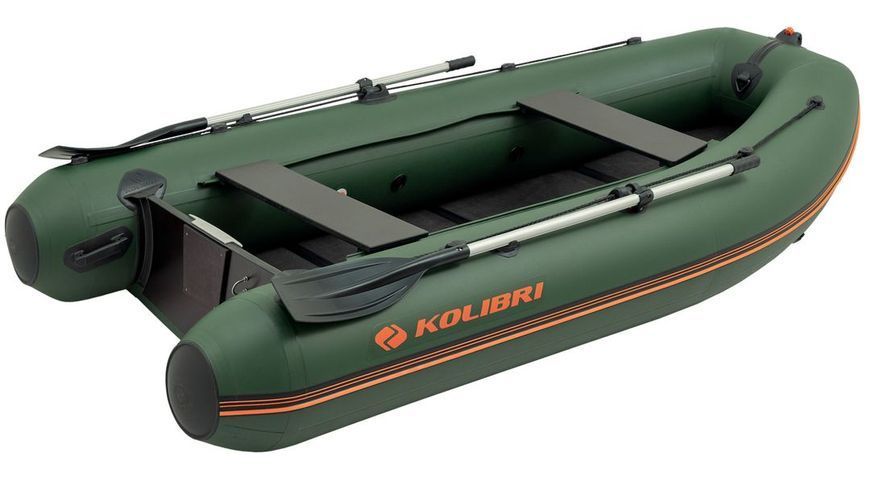 Inflatable boat Kolibri KM-300DL (Kolibri KM-300DL) motor keel book, green