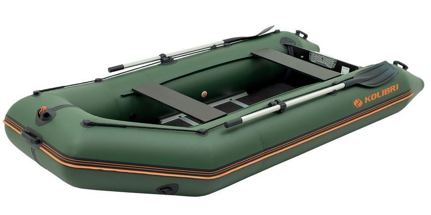 Inflatable boat Kolibri KM-330D Pro (Kolibri KM-330D) motor keel plywood, green
