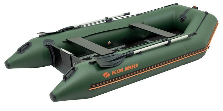 Inflatable boat Kolibri KM-330D Pro (Kolibri KM-330D) motor keel plywood, green