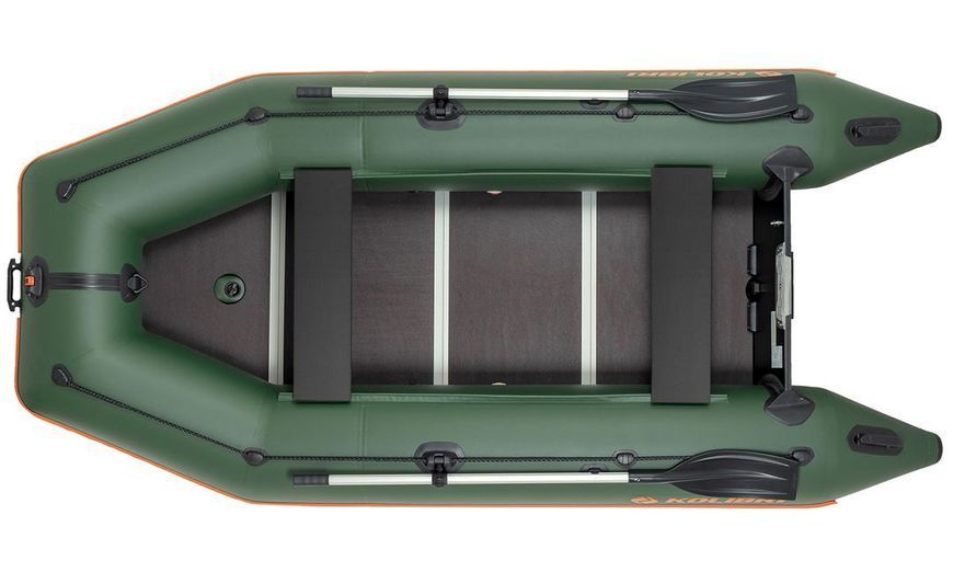 Inflatable boat Kolibri KM-330D Pro (Kolibri KM-330D) motor keel plywood, green