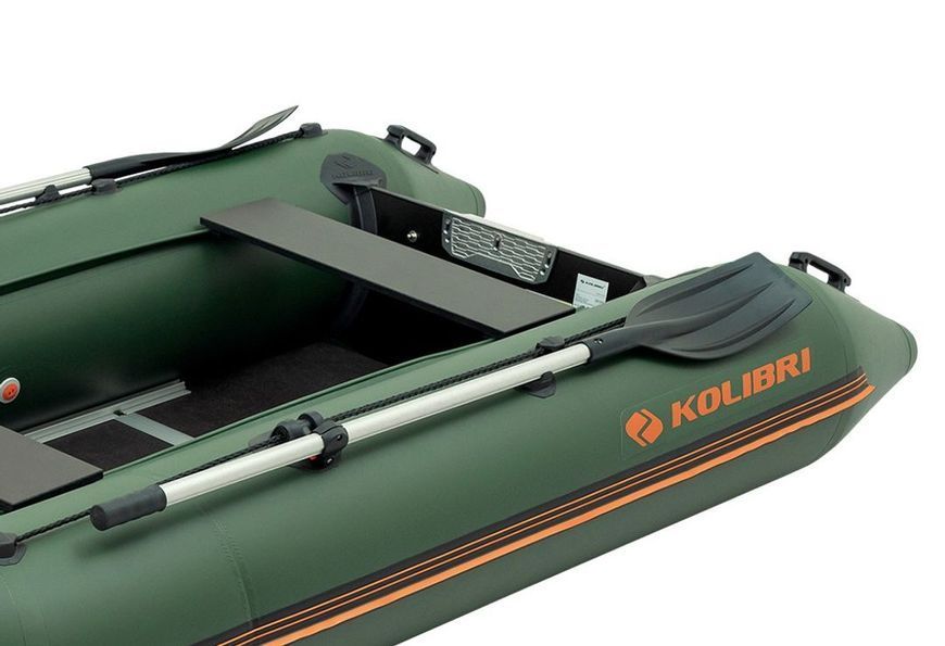 Inflatable boat Kolibri KM-330D Pro (Kolibri KM-330D) motor keel plywood, green