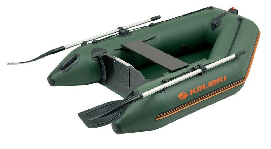 Inflatable boat Kolibri KM-200, motor, without decking, green