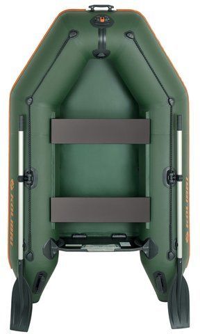 Inflatable boat Kolibri KM-245, motor, without decking, green