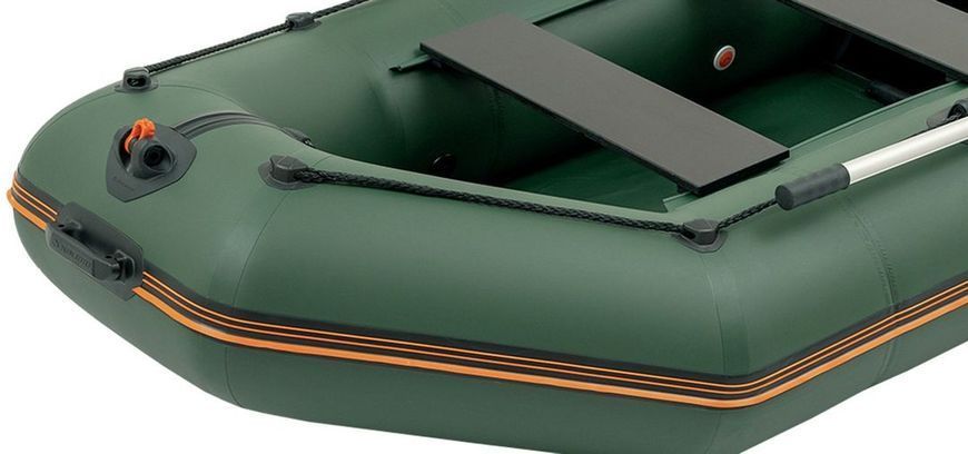 Inflatable boat Kolibri KM-245, motor, without decking, green