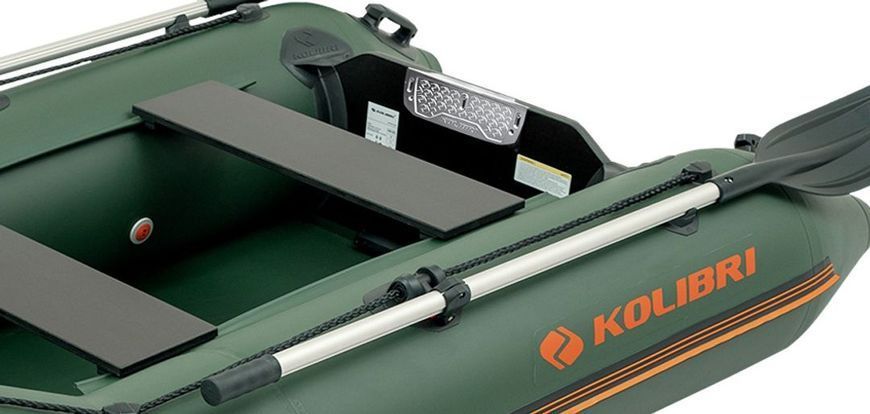 Inflatable boat Kolibri KM-260, motor, without decking, green