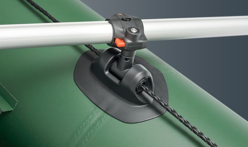 Inflatable boat Kolibri KM-260, motor, without decking, green