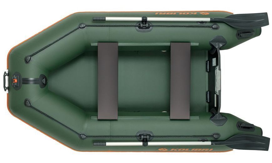 Inflatable boat Kolibri KM-260, motor, without decking, green